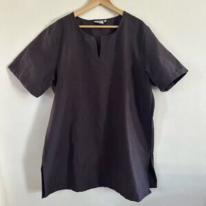 Burgschneider‎ Flax Deep Purple Cotton Tunic Adults XXL Medieval Costume LARP